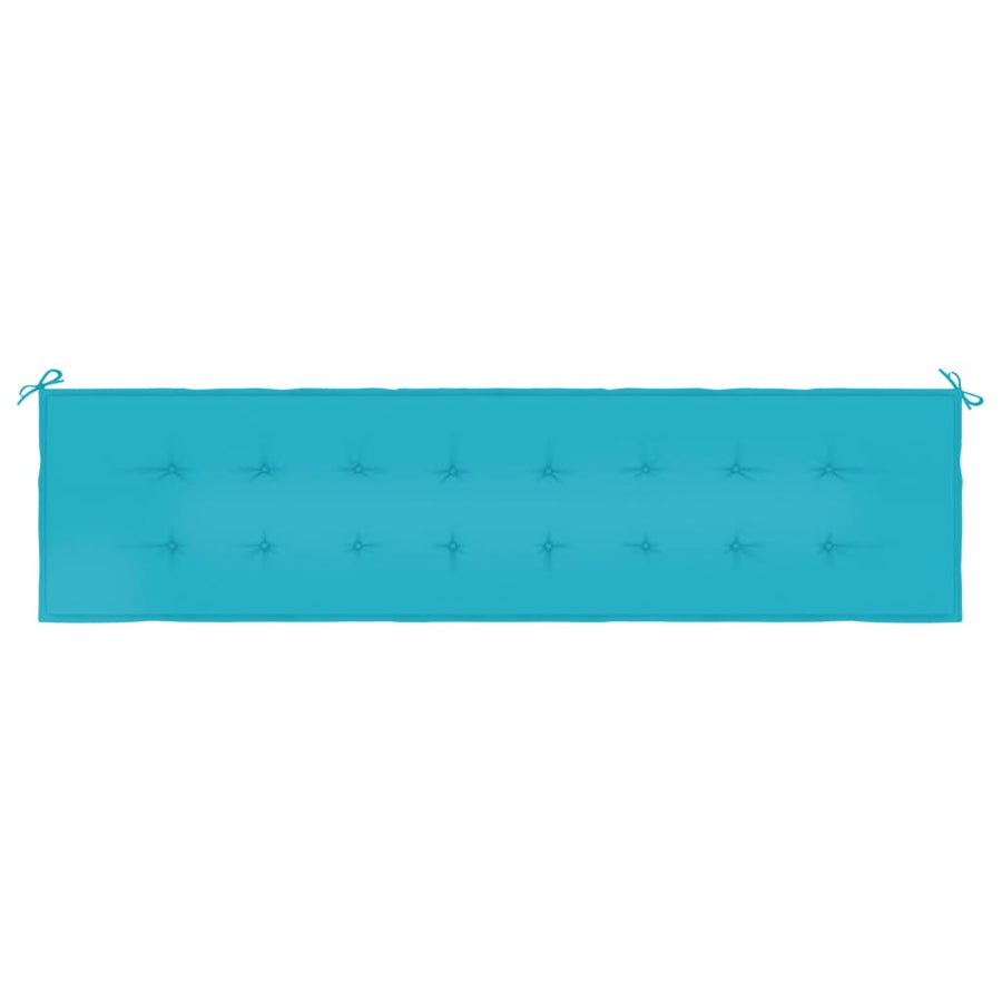 Tuinbankkussen 200x50x3 cm stof turquoise 200 x 50 x 3 cm Turquoise