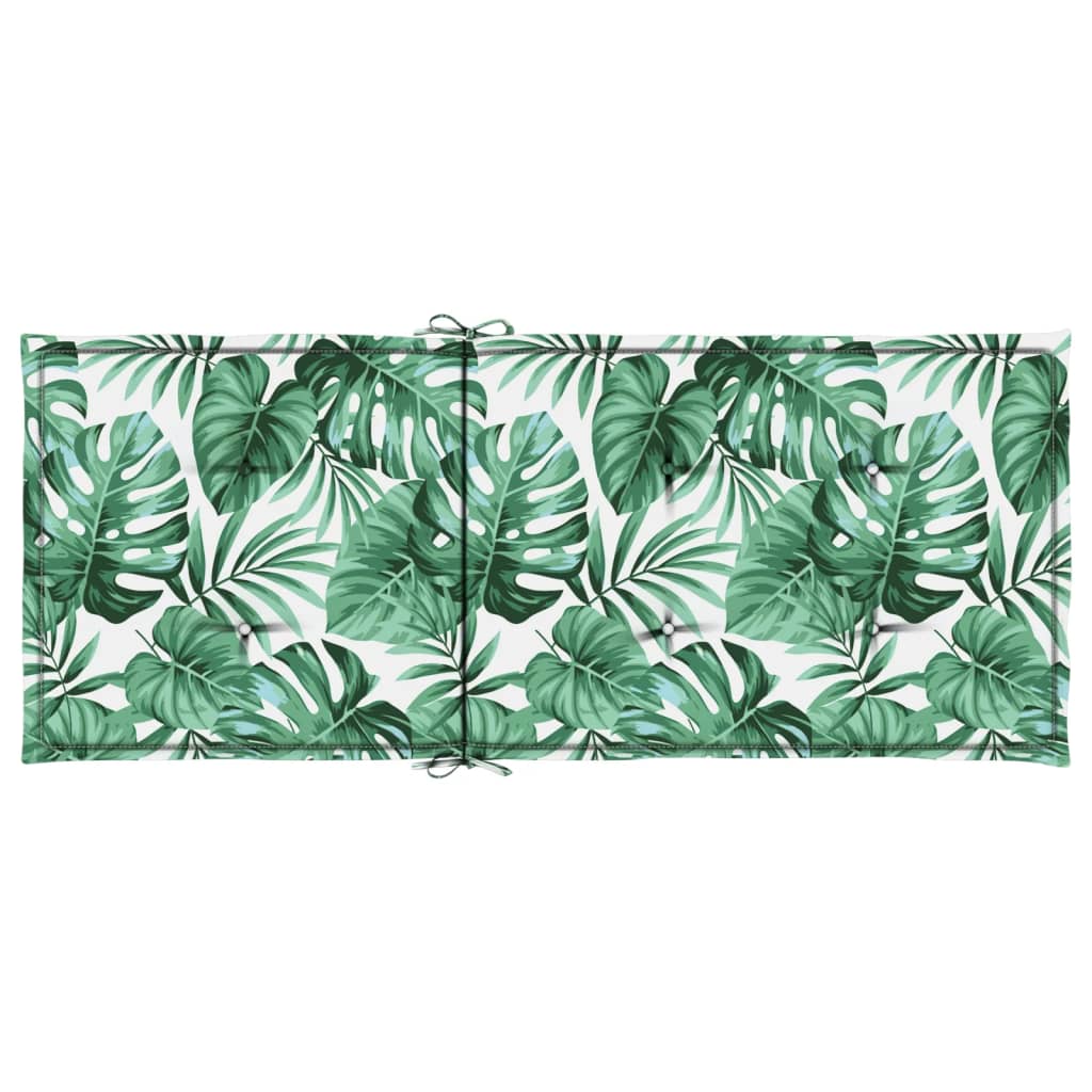 Stoelkussens Hoge Rug Stof 2 120 x 50 x 3 cm Bladpatroon