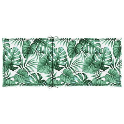Stoelkussens Hoge Rug Stof 2 120 x 50 x 3 cm Bladpatroon