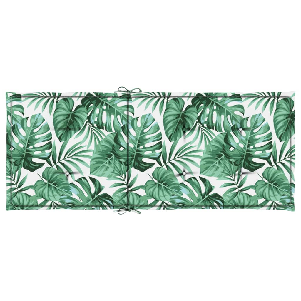 Stoelkussens Hoge Rug Stof 4 120 x 50 x 3 cm Bladpatroon