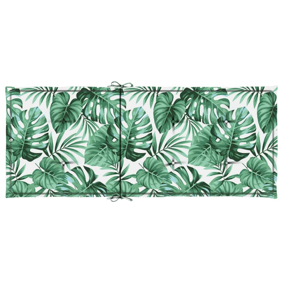 Stoelkussens Hoge Rug Stof 4 120 x 50 x 3 cm Bladpatroon