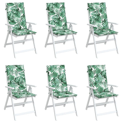 Stoelkussens Hoge Rug Stof 6 120 x 50 x 3 cm Bladpatroon