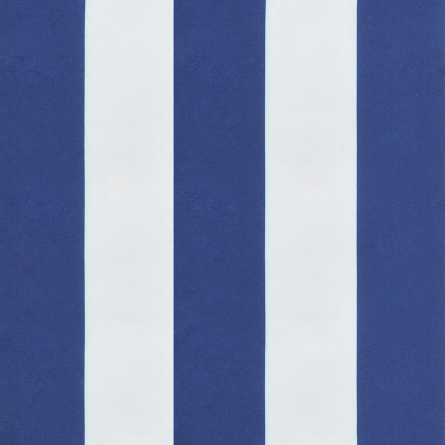 Stoelkussens Hoge Rug Gestreepte Stof En 2 120 x 50 x 3 cm Blauw en wit