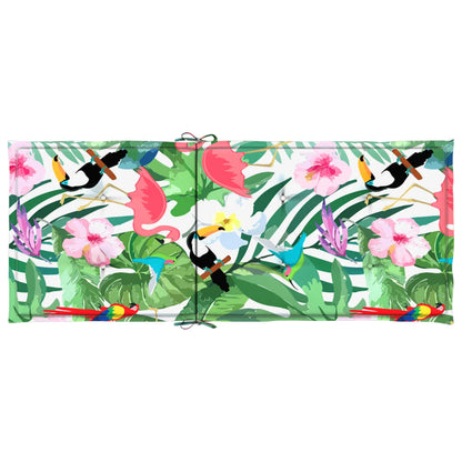 Stoelkussens Hoge Rug Stof Meerkleurig 4 120 x 50 x 3 cm Groen en roze