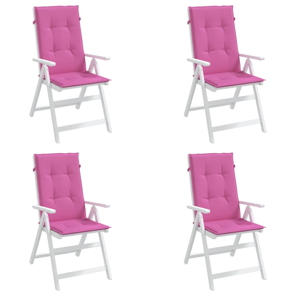 Stoelkussens Hoge Rug Stof 4 120 x 50 x 3 cm Roze