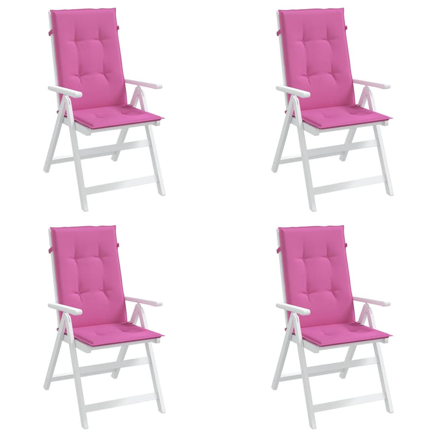Stoelkussens Hoge Rug Stof 4 120 x 50 x 3 cm Roze