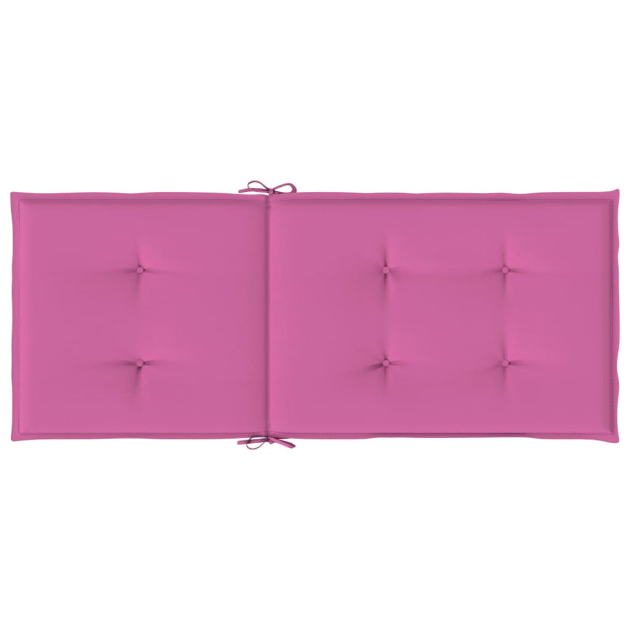 Stoelkussens Hoge Rug Stof 6 120 x 50 x 3 cm Roze