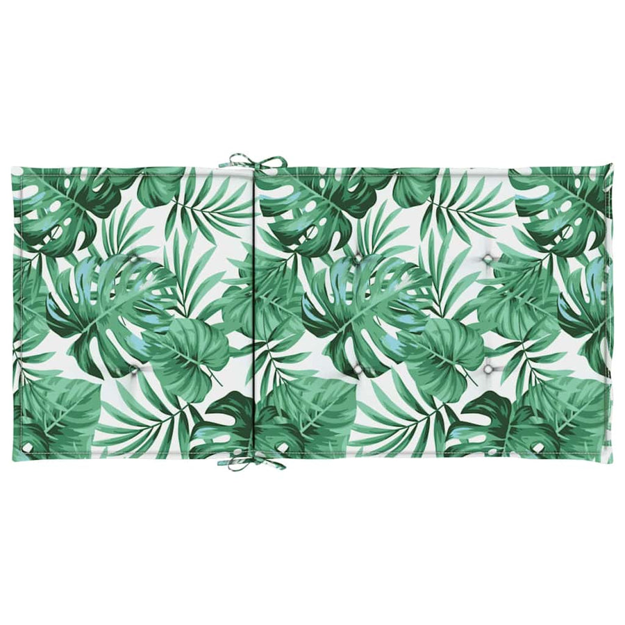 Stoelkussens 2 pcs Bladpatroon 100 x 50 x 3 cm Oxford stof