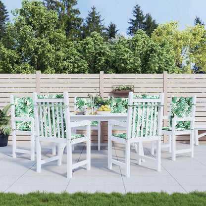 Stoelkussens 6 pcs Bladpatroon 100 x 50 x 3 cm Oxford stof