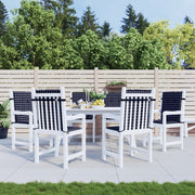 Stoelkussens 6 st zwart ruitpatroon 100x50x4 cm