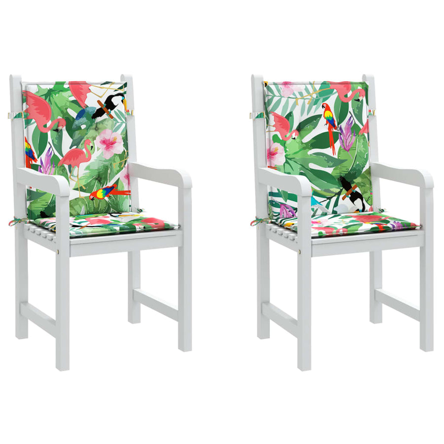 Stoelkussens Lage Rug Stof Meerkleurig 2 100 x 50 x 4 cm Groen en roze
