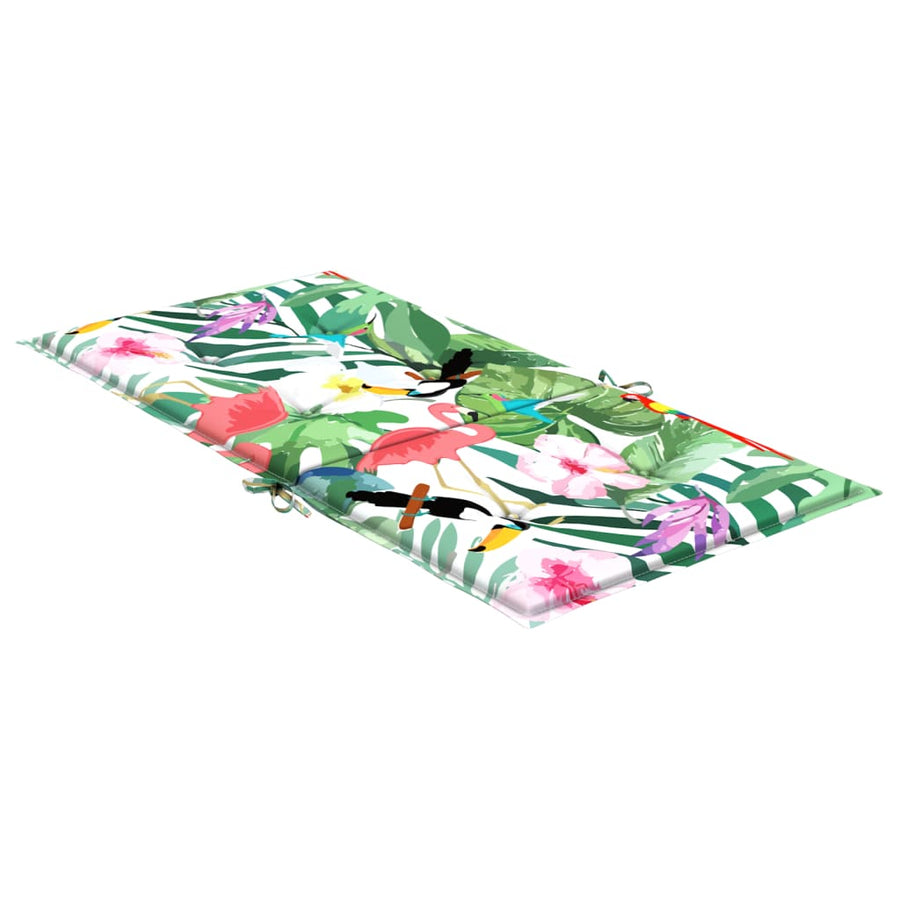 Stoelkussens Lage Rug Stof Meerkleurig 2 100 x 50 x 4 cm Groen en roze