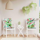 Stoelkussens 2 st lage rug 100x50x4 cm meerkleurig