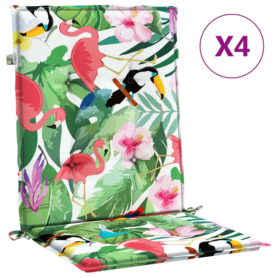 Stoelkussens Lage Rug Stof Meerkleurig 4 100 x 50 x 4 cm Groen en roze