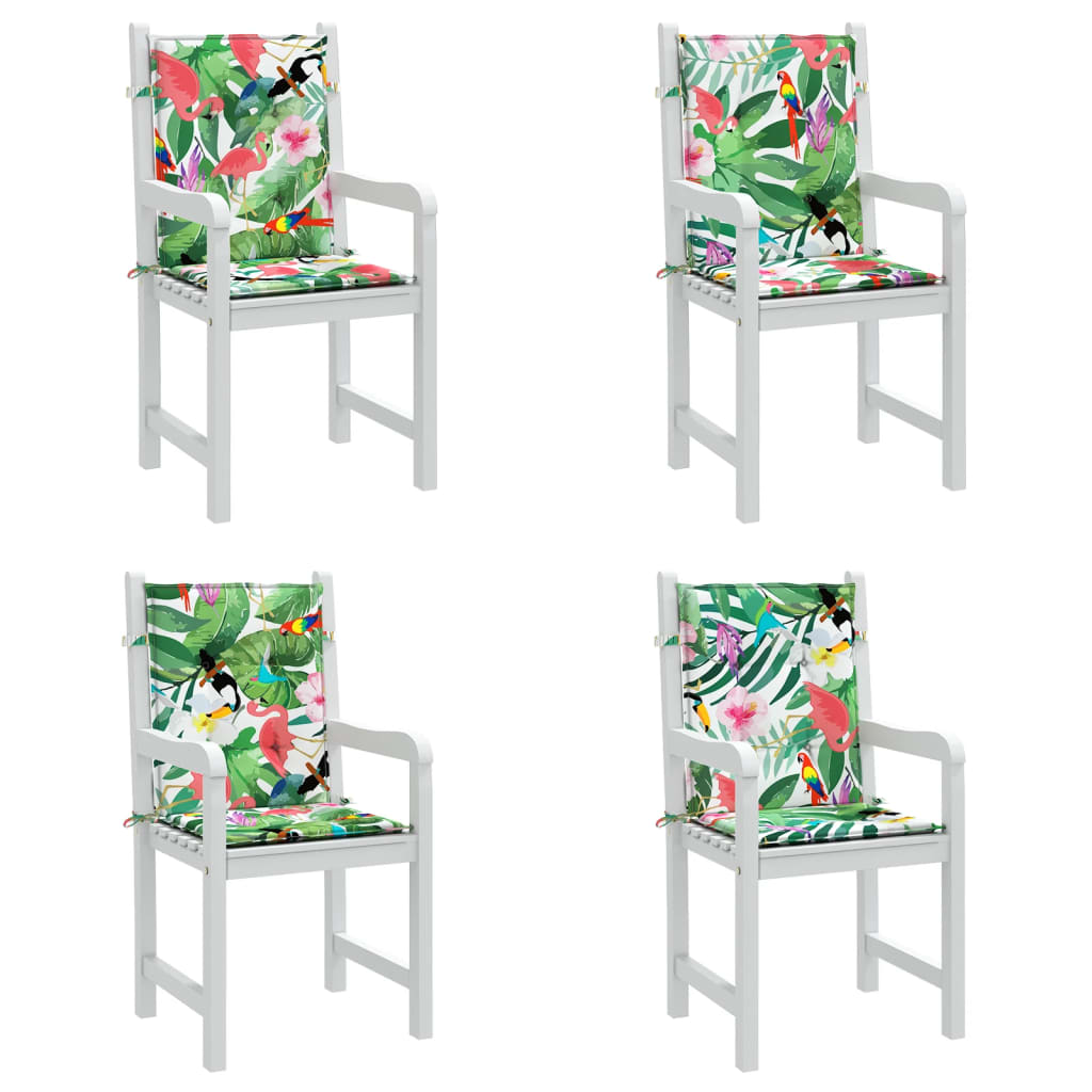 Stoelkussens Lage Rug Stof Meerkleurig 4 100 x 50 x 4 cm Groen en roze