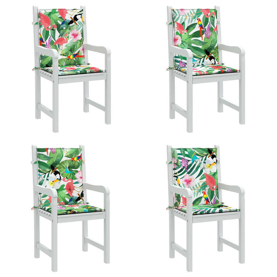 Stoelkussens Lage Rug Stof Meerkleurig 4 100 x 50 x 4 cm Groen en roze