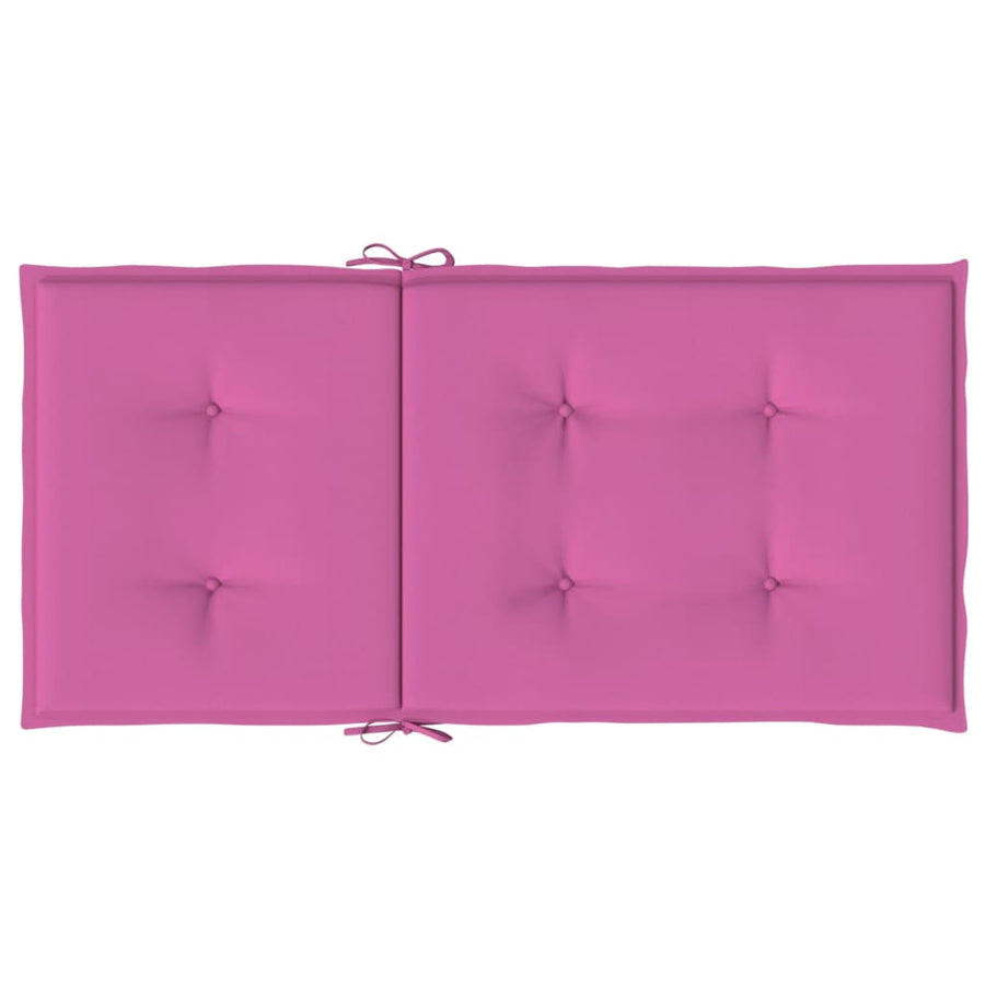 Stoelkussens Lage Rug Stof 2 100 x 50 x 4 cm Roze