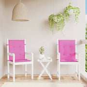 Stoelkussens 2 st roze 100x50x4 cm