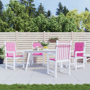 Stoelkussens 4 st roze 100x50x4 cm