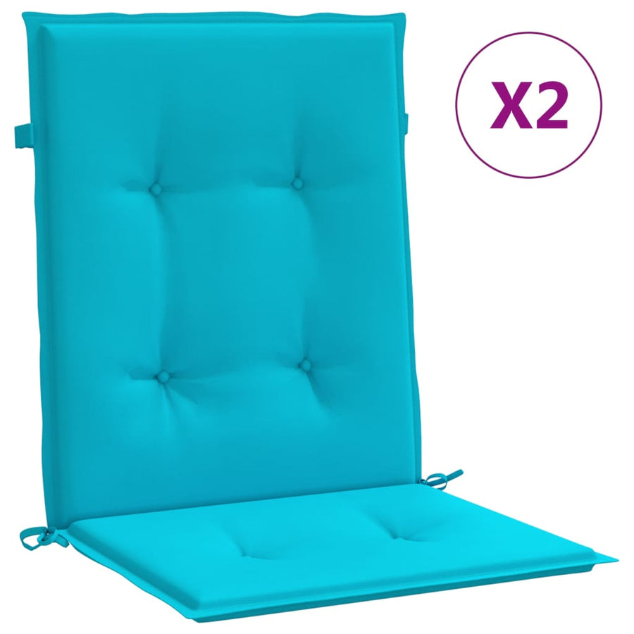 Stoelkussens Lage Rug Stof 2 100 x 50 x 4 cm Turquoise