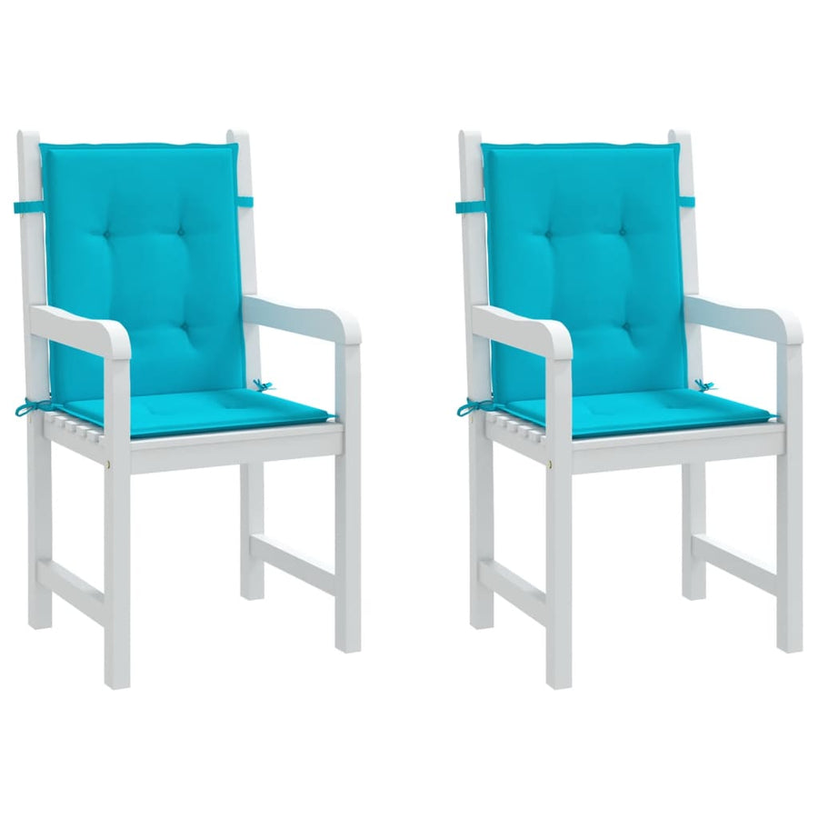 Stoelkussens Lage Rug Stof 2 100 x 50 x 4 cm Turquoise