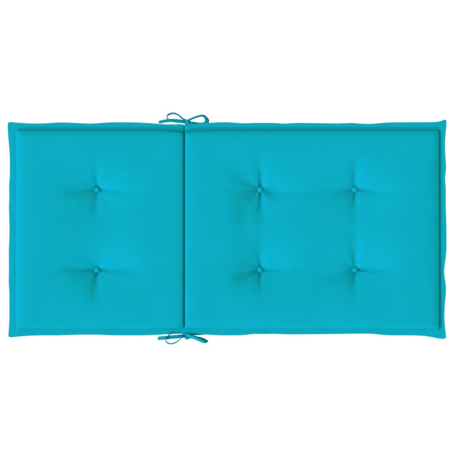 Stoelkussens Lage Rug Stof 2 100 x 50 x 4 cm Turquoise