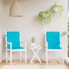 Seat cushions 2 pc low back fabric turquoise