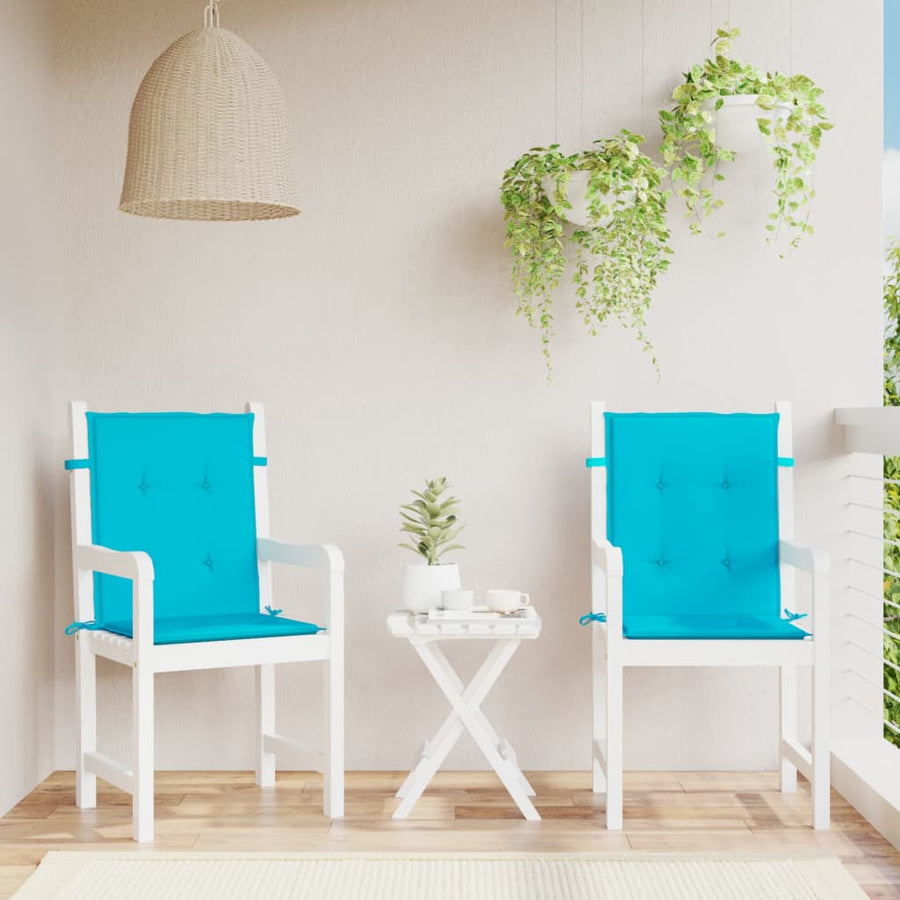 Stoelkussens Lage Rug Stof 2 100 x 50 x 4 cm Turquoise