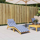 Sunlounger Cushion Get Oxford Fabric And White blue and white stripe
