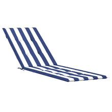 Terrasstoelkussen Gestreept Oxford Stof Blauw en wit