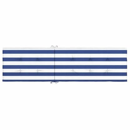 Terrasstoelkussen Gestreept Oxford Stof Blauw en wit