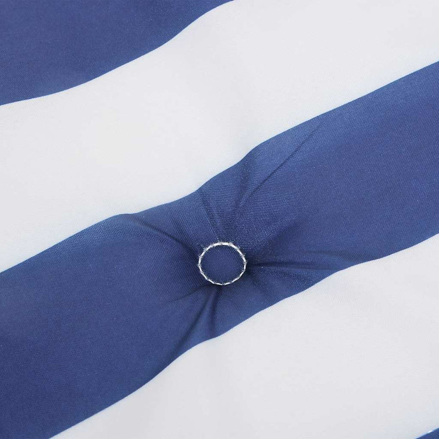 Terrasstoelkussen Gestreept Oxford Stof Blauw en wit