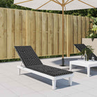 Terrasstoelkussen 180x50x4 cm zwart ruitpatroon