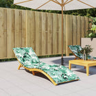 Sun lounger cushion leaf pattern oxford fabric