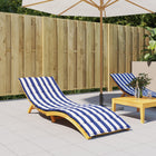 Ligbedkussen 200x50x4 cm gestreept blauw wit