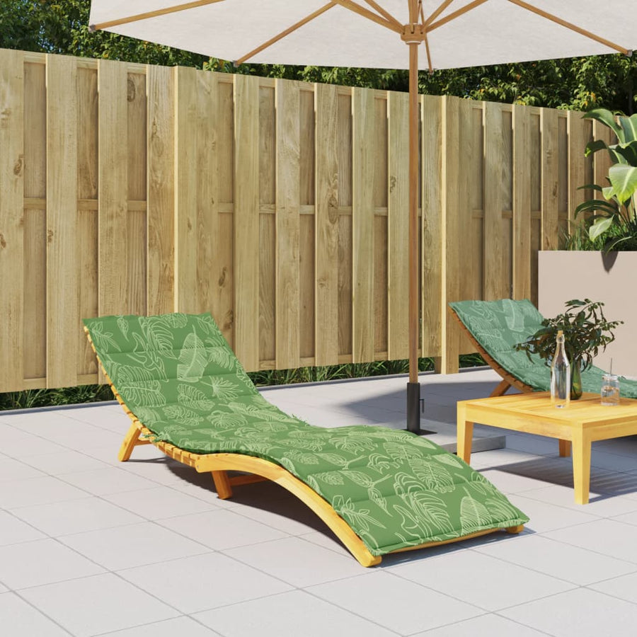 Ligbedkussen bladpatroon oxford stof 200 x 50 x 4 cm Bladontwerp
