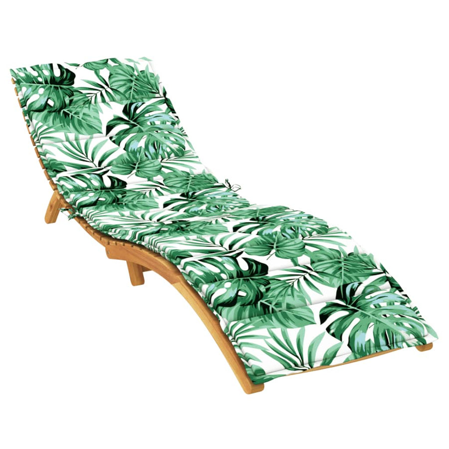 Ligbedkussen bladpatroon oxford stof 200 x 60 x 4 cm Bladpatroon