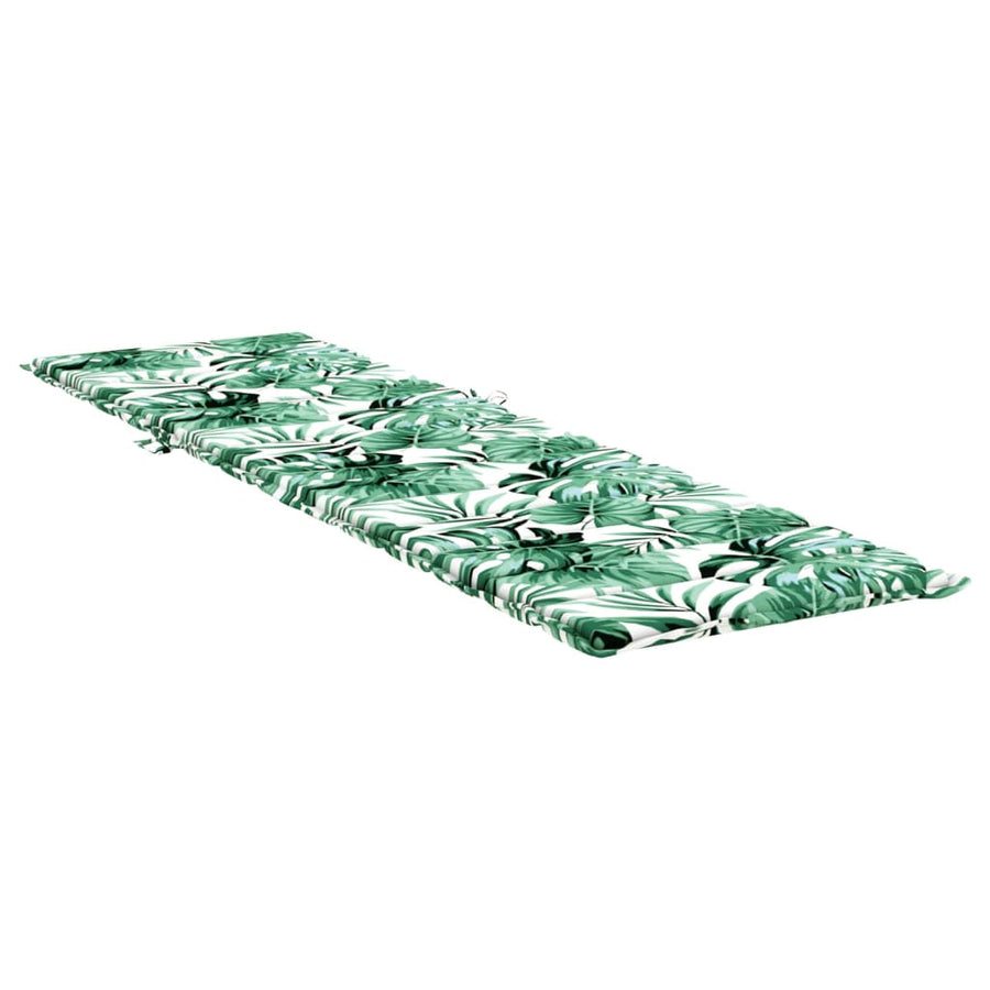 Ligbedkussen bladpatroon oxford stof 200 x 60 x 4 cm Bladpatroon