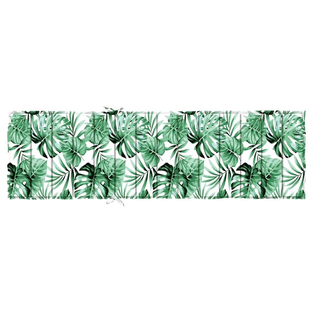 Ligbedkussen bladpatroon oxford stof 200 x 60 x 4 cm Bladpatroon