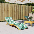 Ligbedkussen 200x60x4 cm bladpatroon oxford stof