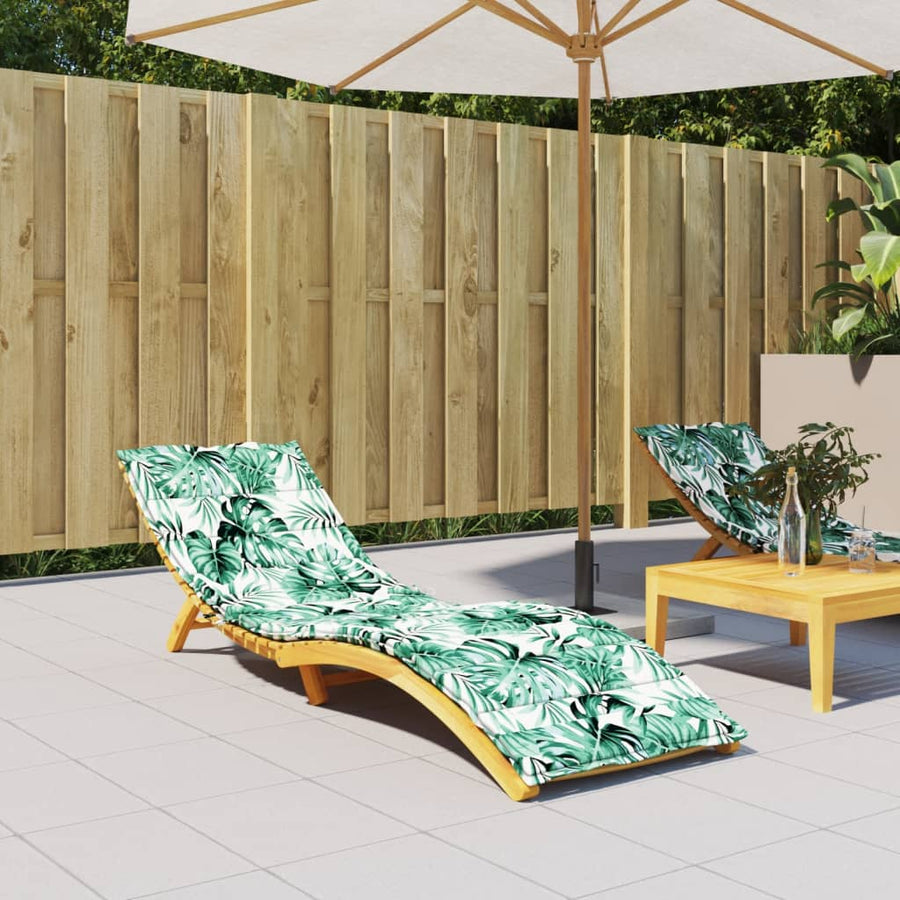 Ligbedkussen bladpatroon oxford stof 200 x 60 x 4 cm Bladpatroon