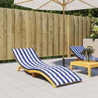 Ligbedkussen 200x60x4 cm gestreept blauw wit
