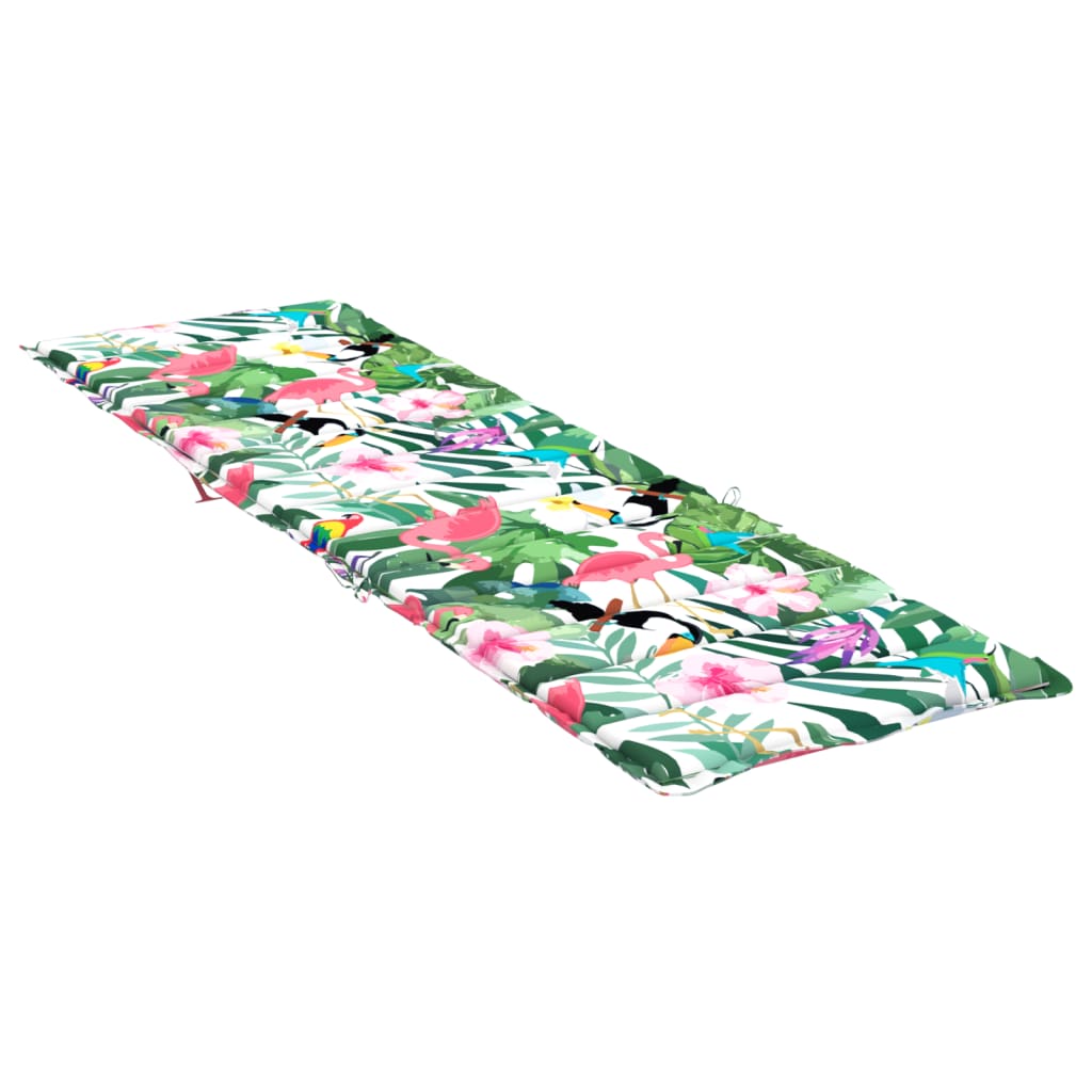 Ligbedkussen oxford stof meerkleurig 200 x 60 x 4 cm Groen en roze