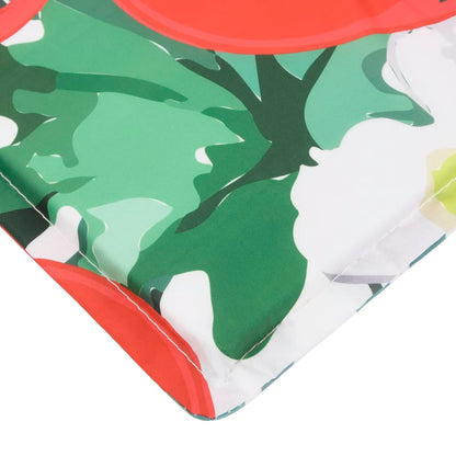 Ligbedkussen oxford stof meerkleurig 200 x 60 x 4 cm Groen en roze