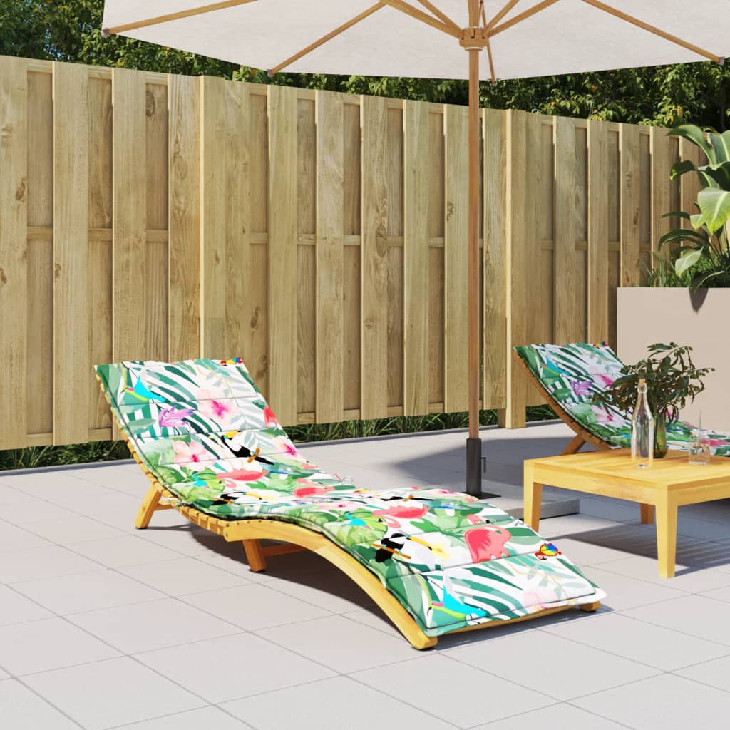 Ligbedkussen oxford stof meerkleurig 200 x 60 x 4 cm Groen en roze