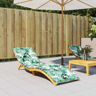 Loungerkussen 200x70x4 cm groen bloemenpatroon oxford stof