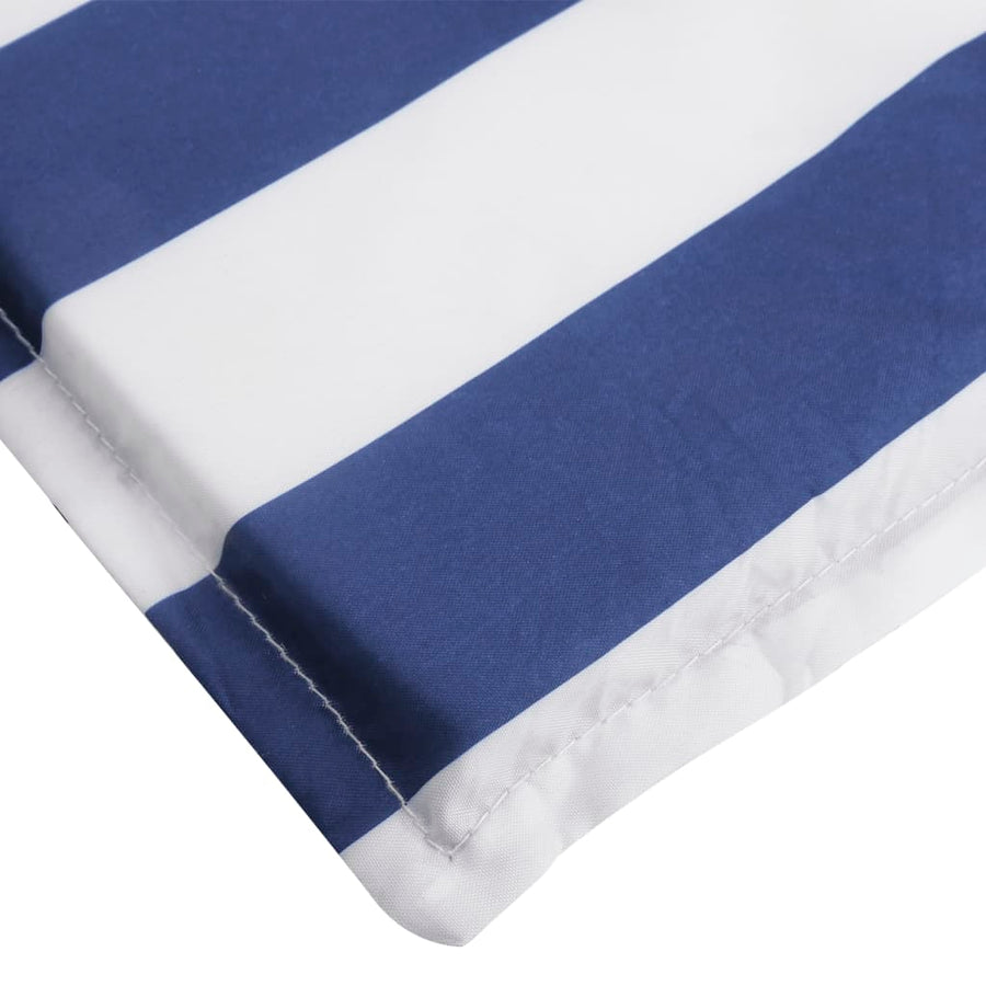 Ligbedkussen gestreept oxford stof blauw en wit 200 x 70 x 4 cm Blauw en wit