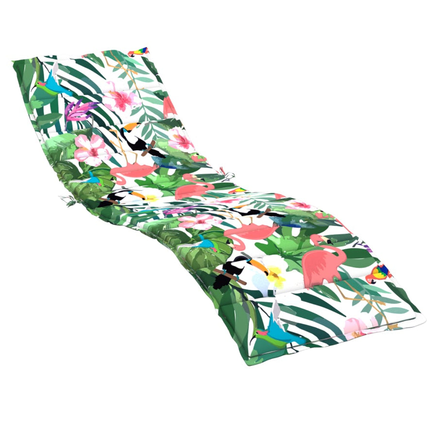 Ligbedkussen oxford stof meerkleurig 200 x 70 x 4 cm Groen en roze