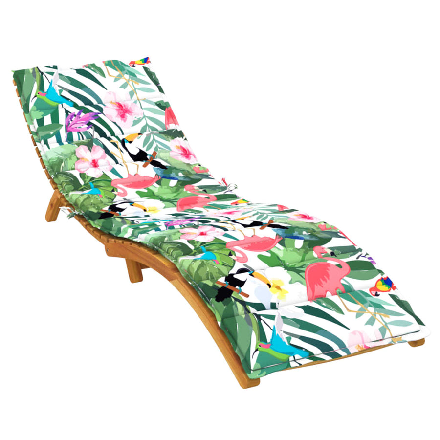 Ligbedkussen oxford stof meerkleurig 200 x 70 x 4 cm Groen en roze