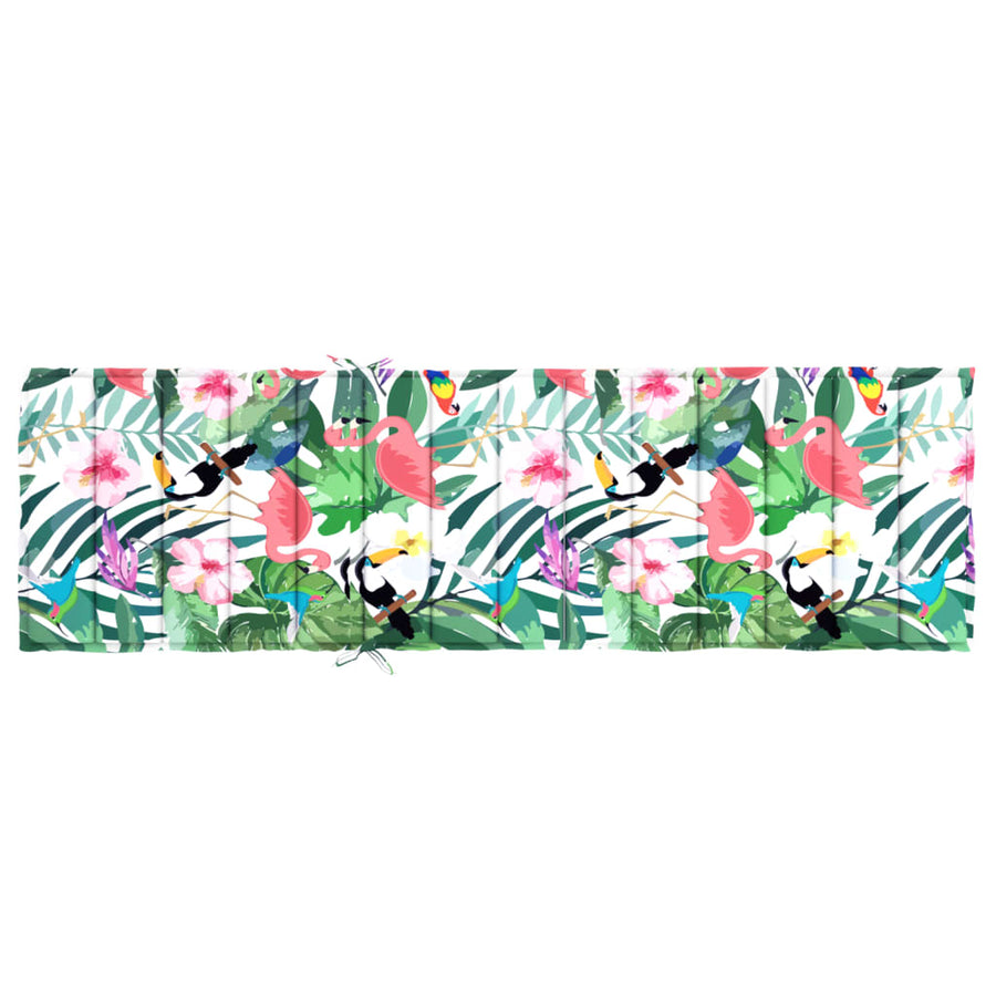 Ligbedkussen oxford stof meerkleurig 200 x 70 x 4 cm Groen en roze